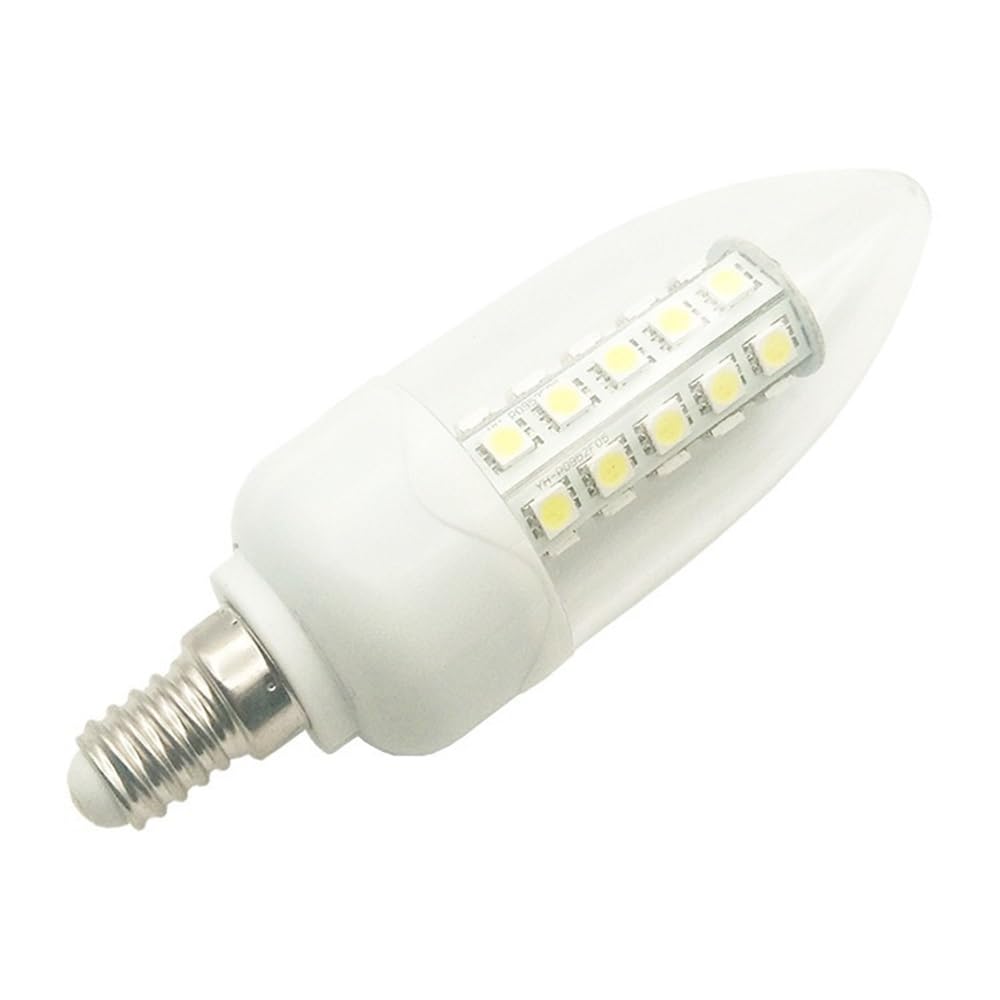 HHF Iluminación del hogar, Paquete de 20 bombillas LED CA 220 V, 5 W, T40, E14/E27/E26/E12, lámpara decorativa, lámpara de araña, lámpara de mesa for sala de estar y dormitorio(Cold white,E27)