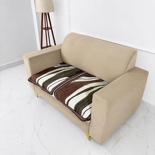 Image of Homerz Premium 'Luxe Series' Holland Velvet Sofa Cover | Smooth Finish | Anti-Skid Fleece Backing | Soft Touch Couch Protector for Living Room (Ocean Crest, 2 Seater, Only Seat Cover)