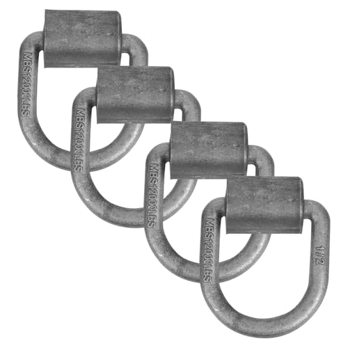 Warmhm 4pezzi Anello Per Rimorchio Saldabile in Acciaio Gancio Di Ancoraggio Per Camion e Applicazioni Agricole Punto Di Ancoraggio Per Rimorchio