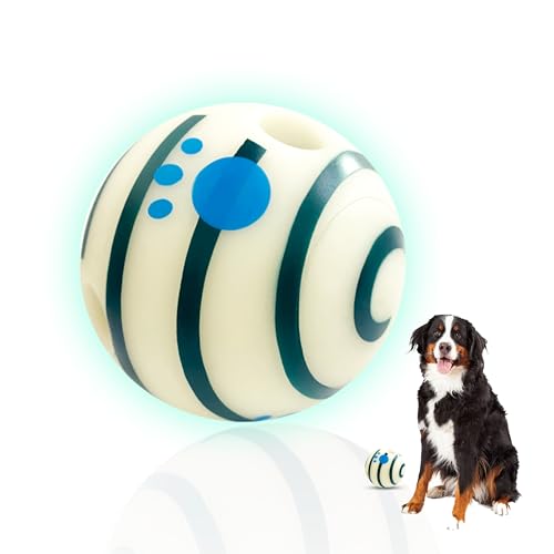 SIKARAAM Giggle Dog Ball, Glow in The Dark Interactive Chew Giggle Ball Funny Sounds