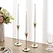 Tunyet Candlestick Holders 6PCS, Metal Taper Candle Holder, Gold Candle Holders for Pillar Candles, Candle Holder for Wedding Fireplace Mantel Housewarming Gift