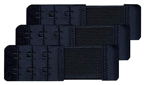 Chanie Women Pack of 3 Soft Comfortable 2 Hooks Bra Extender,10.3cm x 3.2cm