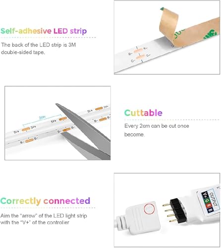 Tira LED RGB Bluetooth USB 5V Flexible 1M miniatura 2