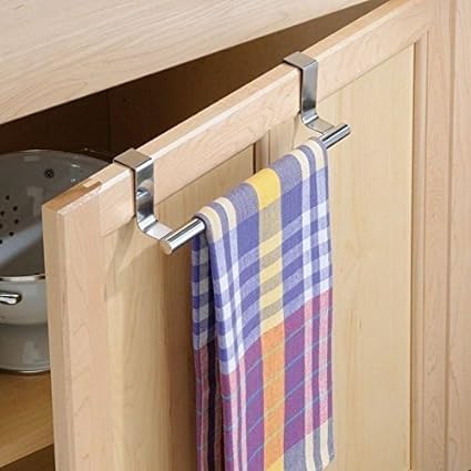 Image of Cabinet Door Kitchen Towel Bar Towel BAR /Kitchen Hook Drawer Storage Adjustable Over Cabinet Stainless Steel Towel Bar /Towel Holder /Over Cabinet Towel bar