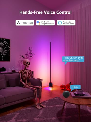 Image of Brizled Smart Floor Lamp, 1725lm RGBCW Corner Standing Lamp for Living Room