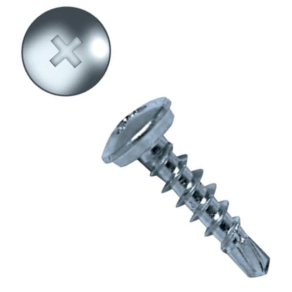 SIO 250 Tornillos Autoperforantes 5x19 mm para Tapones de Matrícula Coche y Moto – Tornillos para Placa Matrícula – Acero Resistente Automoción