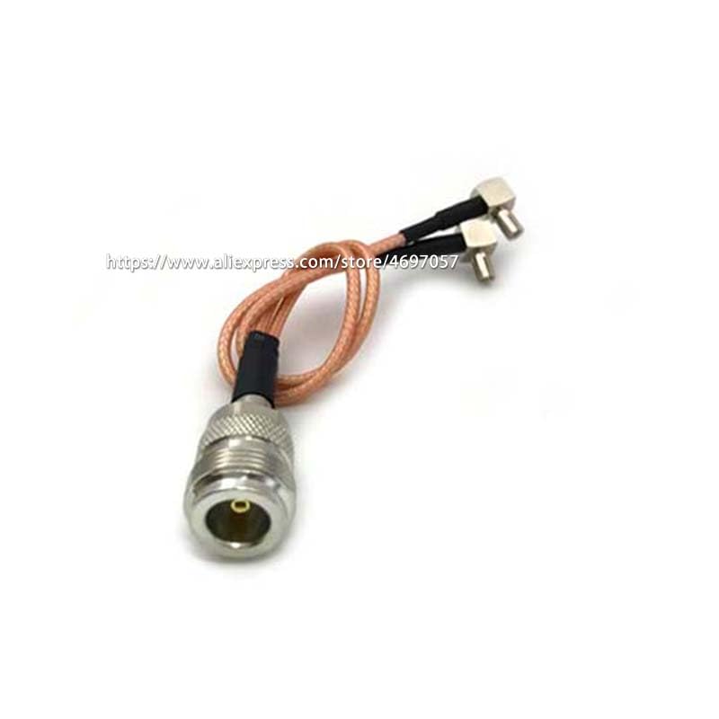 Wiring Connecting Terminals - N Female to 2 X TS9 Male Splitter Combiner Y Type Cable RG316 3G 4G Modem Extension Cable