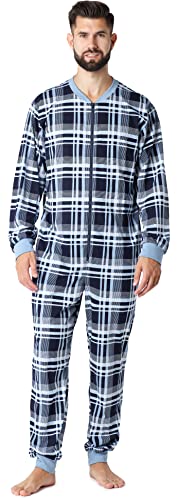 Timone Pijama Entero Una Pieza Ropa de Cama Hombre TI30-119 (Cuadros (9555408), XL) Cover
