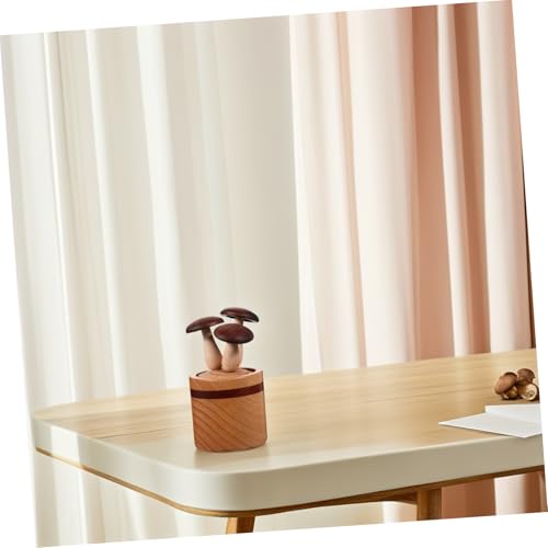 Difusor aromático eléctrico mini de madera forma hongo miniatura 7