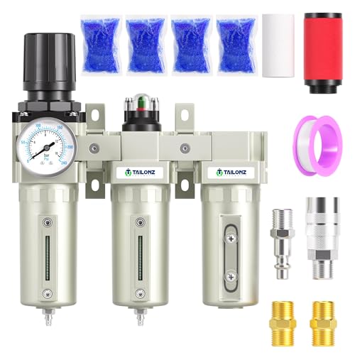 TAILONZ PNEUMATIC Air Drying System 0-240 PSI, 3/4 in NPT, with Regulator/Filter, Coalescing Filter, Desiccant Dryer
