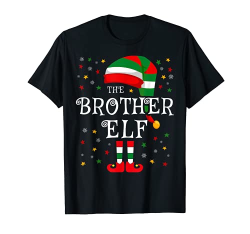 The Brother Elf Shirt Christmas Family Matching Group Elf Maglietta