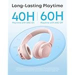 Soundcore by Anker Q20i Hybrid Active Noise Cancelling Headphones, Wireless Over-Ear Bluetooth, 40H Long ANC Playtime, Hi-Res Audio, Big Bass, Customize via an App, Transparency Mode (Pink) - Image 5