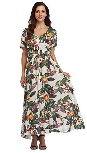 Image of Ferrendo Women Summer Maxi Dresses Casual Dress 2026 Beach Vacation Outfits Floral44 M