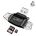 AUELEK 4 in 1 Lettore di Schede di Memoria Esterni Lightning USB 2.0 Flash Drive Reader Card con connettore di Tipo C USB TF e Funzione di OTG per iPhone/iPad/Nuovo MacBook PRO/Android