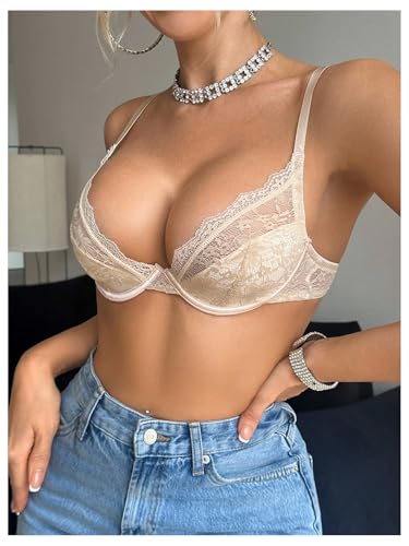 Image of SOLY HUX Women's Sexy Lace Bras Underwire Everyday Bra Comfort Push Up Bralettes