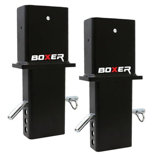 Boxer 2 Pack Trailer 2X4 Stake Pocket Sleeve for Flat Bed Trucks and Trailers Fits Standard 2X4 Wood for Custom Height - Adjustable C Channel Pipe Stake