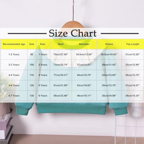 Toddler Girls Lace Patchwork Crewneck Sweatshirt Long Sleeve Loose T-Shirts Casual Pullover Tee Tops for Kids 1-7 Years3