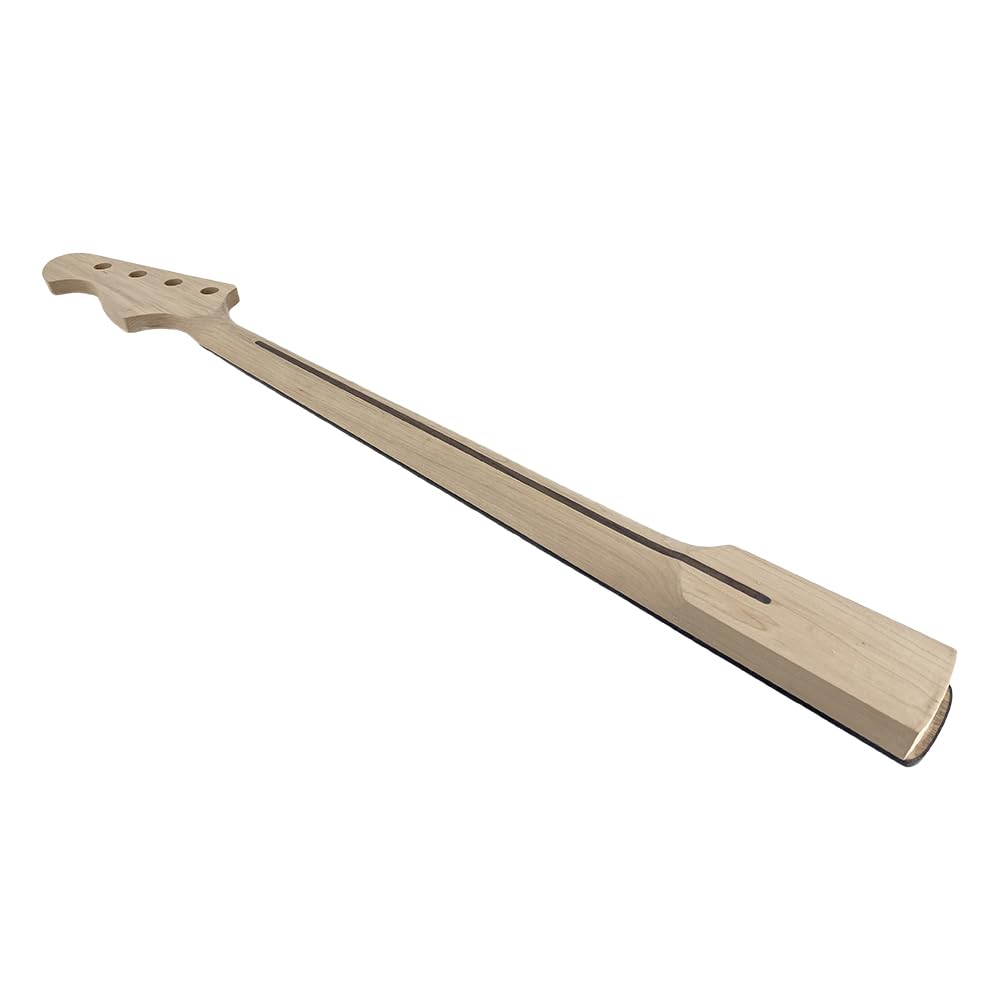 Yinfente Manico per chitarra basso 22 tasti 34 pollici Acero tastiera chitarra Intarsio a blocchi DIY Chitarra Intarsio a blocchi (Tastiera in Acero)