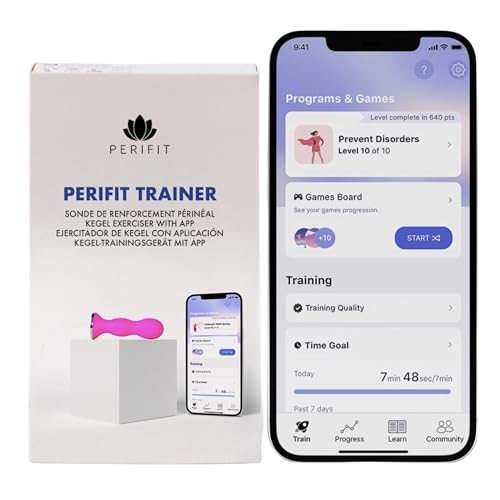 Perifit - Pelvic Floor Trainer with App | Kegel Exerciser | Strengthen Your Pelvic Floor, get Better Bladder Control Faster Postnatal Recovery