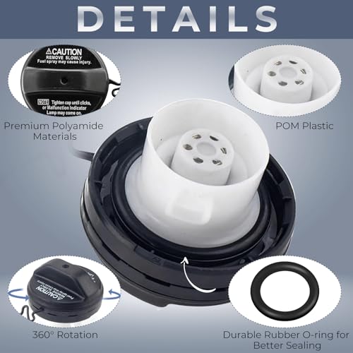 Gas cap Fuel cap for Toyota Lexus, 2002-2006 Camry, 2003-2009 4Runner, 2004-2006 Highlander, 2005-2008 Tacoma, 2003-2006 Tundra, 2004-2006 Sienna, 2005-2007 Sequoia, 2005-2006 Avalon, 77300-33070