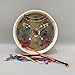 SXYAO With Drumsticks Shaman Drum Ceremony Meditation, Goatskin Frame Drum Printed Double Row Copper Reed Native American Drum(45cm,3-piece set)