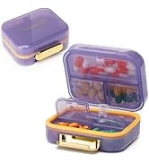 Toplive 7 Compartments Portable Pill Organizer Travel Medicine Pill Organizer, Moisture Proof Sma...