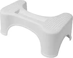 Banquinho Vaso Sanitário Banco de Cócoras Ergonômico Apoio para Pé Privada Banheiro Com Suporte de Celular e Antiderrapante Ergonômico