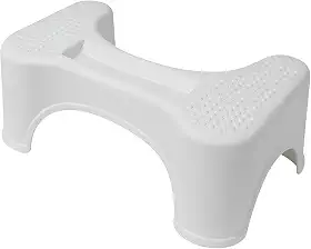 Banquinho Vaso Sanitário Banco de Cócoras Ergonômico Apoio para Pé Privada Banheiro Com Suporte de Celular e Antiderrapante Ergonômico