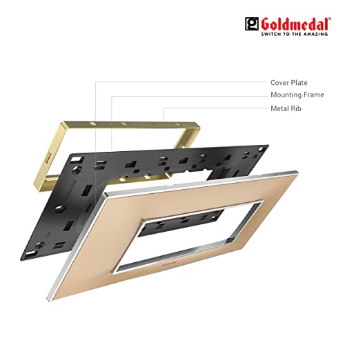 Image of Goldmedal Wega 6 Module Cover Plate, Gold