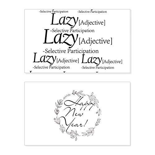 Tarjeta conmemorativa de Año Nuevo con frase divertida en inglés ideal para regalar