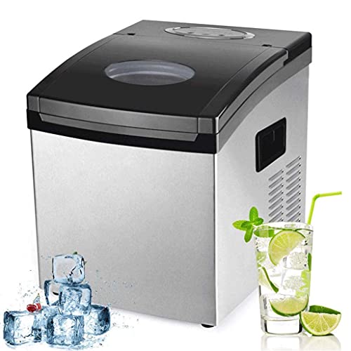 MHGD Eiswürfelbereiter Edelstahl-Arbeitsplatten-Eismaschine, kleine gewerbliche Eismaschine, schnelle Eisherstellung…