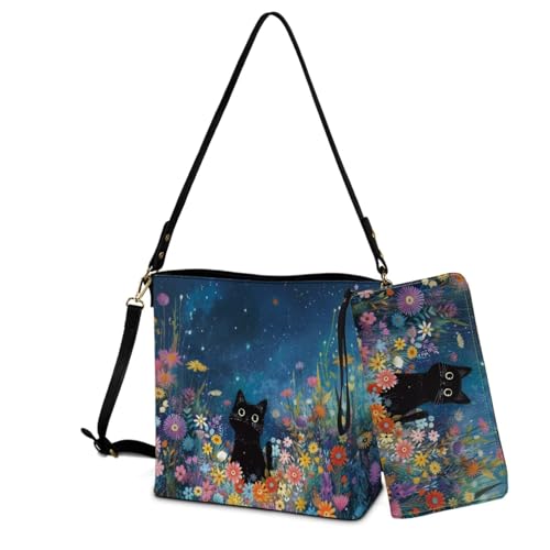 Bolso cruzado tipo cubo con billetera para mujer miniatura 1