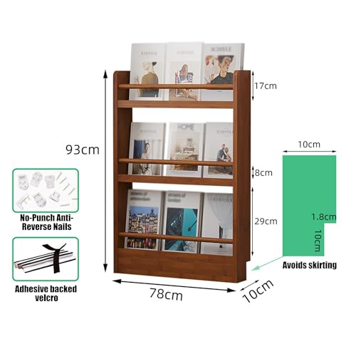 Estantería de bambú ecológica de 5 niveles con diseño vertical autoregulable 3