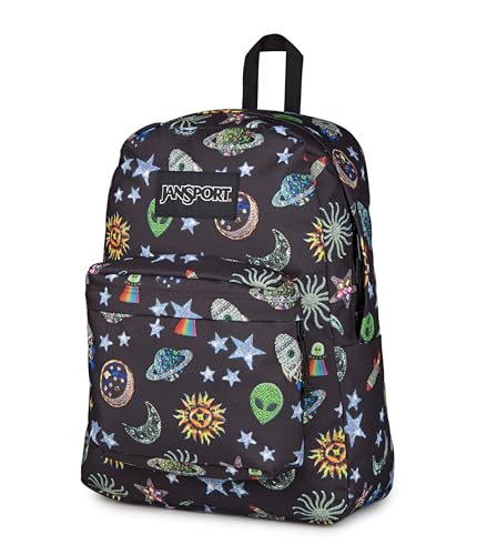 Image of JanSport SuperBreak Plus Backpack with Padded 15-inch Laptop Sleeve and Integrated Bottle Pocket - Spacious and Durable Daypack for Work and Travel, Galaxy Glam
