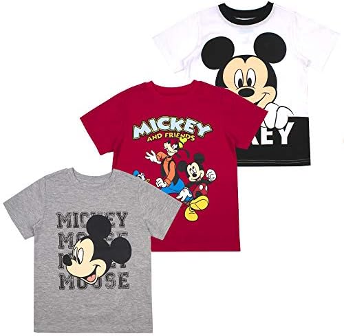 Mickey Mouse Friends Boys' T-Shirt (Pack of 3) 18M White