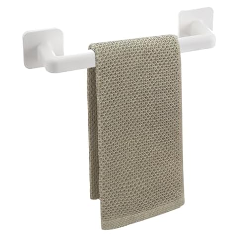 12-Inch Self-Adhesive Towel Bar, Slippers Bar, Hand Towel Hanger, Plastic Wall Mount Rack for Kitchen, Bathroom, and Laundry Room Cover