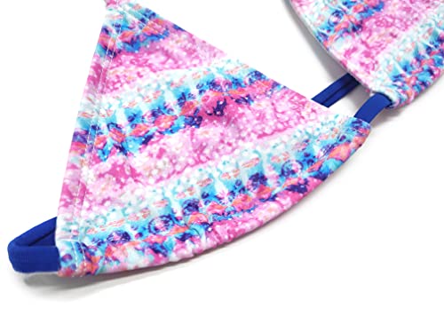 Image of SHEKINI Girls Swimwear Halter Triangle Bikini Set Ruffled Hawaii Beach Sport Two Piece Swimsuits