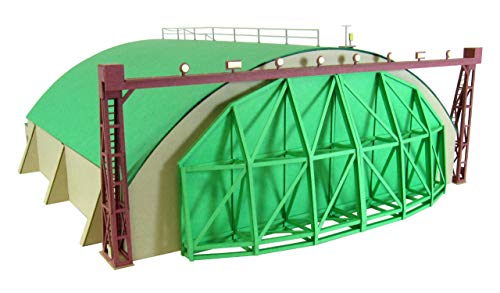 Hangar d'alerte miniature découpé au laser pour diorama d'aviation réaliste