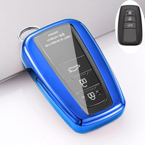 Funda de llave para Toyota Prius y Corolla en TPU suave color negro