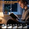 karidi Lampada da Lettura con Clip Ricaricabile, 24 LED 3 Temperature di Luce, 5 Livelli Luminosità, 360° Regolabile, Batteria 1000mAh USB-C - Ideale per Letto, Libri e adulti (nero, standard)