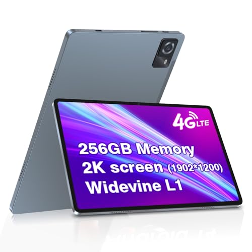 CWOWDEFU Android Tablet 4G LTE, 10-Inch Unlocked Tablet with Sim Card Slot,Phablet,Features (1920 * 1200) Incell Screen,256 GB ROM,16 GB RAM,Bluetooth,GPS,All Mantel Made