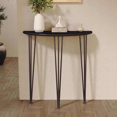 MAAOBR Console Demi-Lune en Bois, étroite Table Console Entree, Table d'entrée étroite avec...