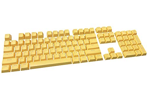 Feicuan 104 Keyset Keycap ABS teclas Colorful retroiluminado Replacement Key Cap Cover para teclado mecânico - amarelo