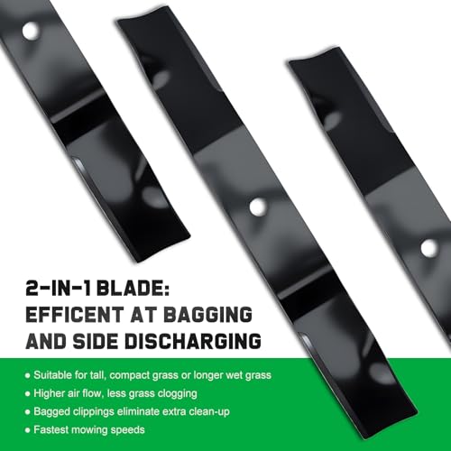 Image of Grasscool Ikon XD 52 inch Mower Blades Replace Ariens 04771200 for Gravely ZT HD ZTX XL Apex Edge X XL 52 inch Zero Turn Mower