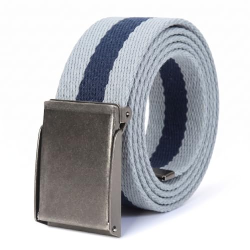 Image of Mile High Life Canvas Web Belt | Cut to Fit Up to 52 inch | Flip-Top Matte Silver Nickel Buckle 12 Colors