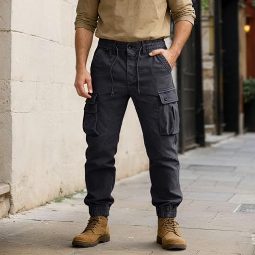 Pantalon cargo avec plusieurs poches en coton de qualité supérieure - 2