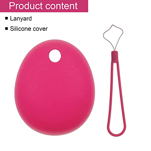 xcivi Silicone Cover and Lanyard for Tamagotchi Pix Virtual Interactive Pet Game Machine, Silicone Shell Compatible with New Tamagotchi PIX (Pink-Pink)