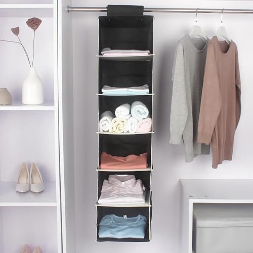 Image of bkr Hanging 6-Shelf Closet Cloth Organizer (Pack of 4)