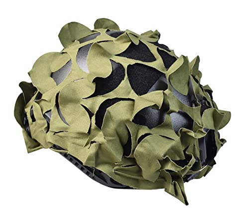 Ademende Mesh Camo Tactische Helm Cover Outdoor Airsoft Paintball Tactische Gear Snelle Helm Cover in Maat M/L (Netto Groen)