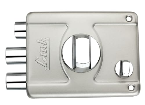 Image of Link Thunderfist Rim Lock for Door | Double Action Movement with 1 Lac Cycle Tested for Home, Office, Hotel Door | Heavy Duty Lock with Latch One Side Key, 3 Brass Key, SS Finish | 10 Years Warranty